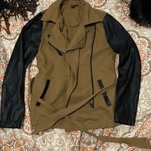 Brown faux leather jacket